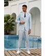 Stacy Adams Men's 3 Piece Hybrid Suit - Solid Light Colors