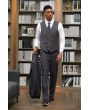 Stacy Adams Men's 3 Piece Hybrid Suit - Light Pattern