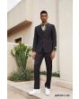 Stacy Adams Men's 3 Piece Hybrid Suit - Pinstripe Pattern