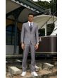 Stacy Adams Men's 3 Piece Hybrid Suit - Pinstripe Pattern