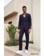 Stacy Adams Men's 3 Piece Hybrid Suit - Pinstripe Pattern