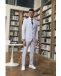 Stacy Adams Men's 3 Piece Hybrid Suit - Windowpane Pattern