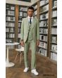 Stacy Adams Men's 3 Piece Hybrid Suit - Windowpane Pattern