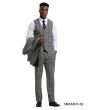 Stacy Adams Men's 3 Piece Hybrid Fit Suit - Vibrant Plaid