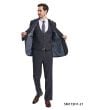Stacy Adams Men's 3 Piece Hybrid Suit - U-Shaped Vest