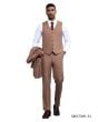 Stacy Adams Men's 3 Piece Hybrid Fit Suit - Textured Solid Color