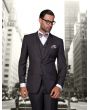 Statement Men's Outlet 3pc Wool Modern Fit Suit - Solid Colors