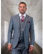 Statement Men's 100% Wool 3 Piece Suit - Varied Windowpane