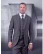 Statement Men's 100% Wool 3 Piece Suit - Sleek Plaid