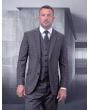 Statement Men's Big and Tall 3 Piece Suit - Sleek Plaid