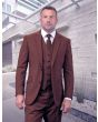 Statement Men's 100% Wool 3 Piece Suit - Sleek Plaid