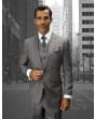 Statement Men's Outlet 100% Wool 3 Piece Suit - Light Plaid