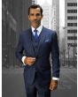 Statement Men's Big and Tall 3 Piece Suit - Light Plaid