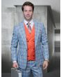 Statement Men's Outlet 100% Wool 3 Piece Suit - Unique Color Design