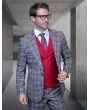 Statement Men's 100% Wool 3 Piece Suit - Unique Color Design