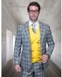 Statement Men's 100% Wool 3 Piece Suit - Unique Color Design
