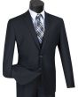 Vinci Men's 3 Piece Slim Fit Executive Style Suit - Flat Front Pants