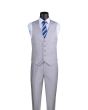 Vinci Men's 3 Piece Slim Fit Executive Style Suit - with Flat Front Pants