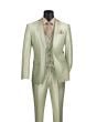 Vinci Men's 3 Piece Slim Fit Suit - Sleek Sharkskin