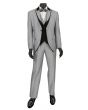 Vinci Men's 3 Piece Wool Feel Slim Fit Suit - Fashion Accents