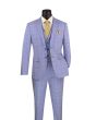 Vinci Men's 3 Piece Slim Fit Suit - Glen Plaid