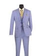 Vinci Men's Outlet 3 Piece Slim Fit Suit - Glen Plaid