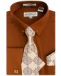 Karl Knox Men's French Cuff Shirt Set - Sharp Collar Bar