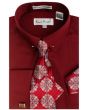 Karl Knox Men's French Cuff Shirt Set - Sharp Collar Bar