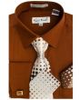 Karl Knox Men's French Cuff Shirt Set - Polka Dot Tie