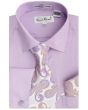 Karl Knox Men's French Cuff Shirt Set - Paisley Tie