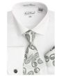 Karl Knox Men's French Cuff Shirt Set - Paisley Tie