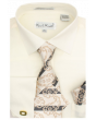 Karl Knox Men's French Cuff Shirt Set - Hollow Jacquard