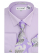 Karl Knox Men's French Cuff Shirt Set - Gradient Jacquard