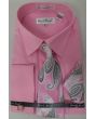 Karl Knox Men's French Cuff Shirt Set - Gradient Jacquard