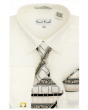 Karl Knox Men's French Cuff Shirt Set - Layered Cubic Design