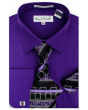 Karl Knox Men's French Cuff Shirt Set - Layered Cubic Design