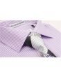 Karl Knox Men's French Cuff Shirt Set - Triple Pattern Checker