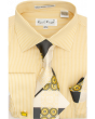 Karl Knox Men's French Cuff Shirt Set - Triple Pattern Checker