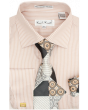 Karl Knox Men's French Cuff Shirt Set - Triple Pattern Checker