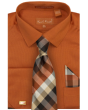 Karl Knox Men's French Cuff Shirt Set - Gradient Checker