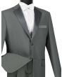 Vinci Men's Outlet 2 Piece Poplin Tuxedo - Satin Trim and Buttons