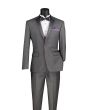 Vinci Men's 2 Piece Wool Feel Slim Fit Tuxedo - 2 Button