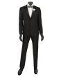 Vinci Men's 2 Piece Wool Feel Slim Fit Tuxedo - Flat Front Pant