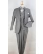 Apollo King Men's 3pc 100% Wool Suit - Slanted Fashion Vest