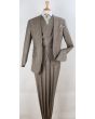 Apollo King Men's 3pc 100% Wool Suit - Slanted Fashion Vest