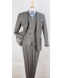 Apollo King Men's Outlet 3pc 100% Wool Suit - Slanted Fashion Vest