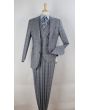 Apollo King Men's Outlet 3pc 100% Wool Suit - 6 Button Vest