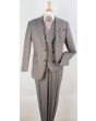 Apollo King Men's Outlet 3pc 100% Wool Suit - 6 Button Vest