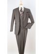 Apollo King Men's 3pc 100% Wool Suit - Zigzag Vest