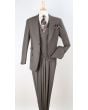 Apollo King Men's Outlet 3pc 100% Wool Suit - Zigzag Vest